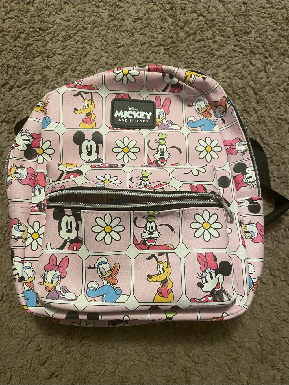 Disney Pink Mickey & Friends Kids Backpack with Daisy Print